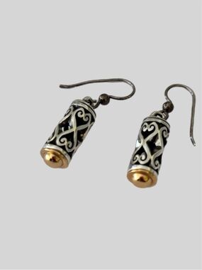 Brighton "Desire" barrel drop earrings.
